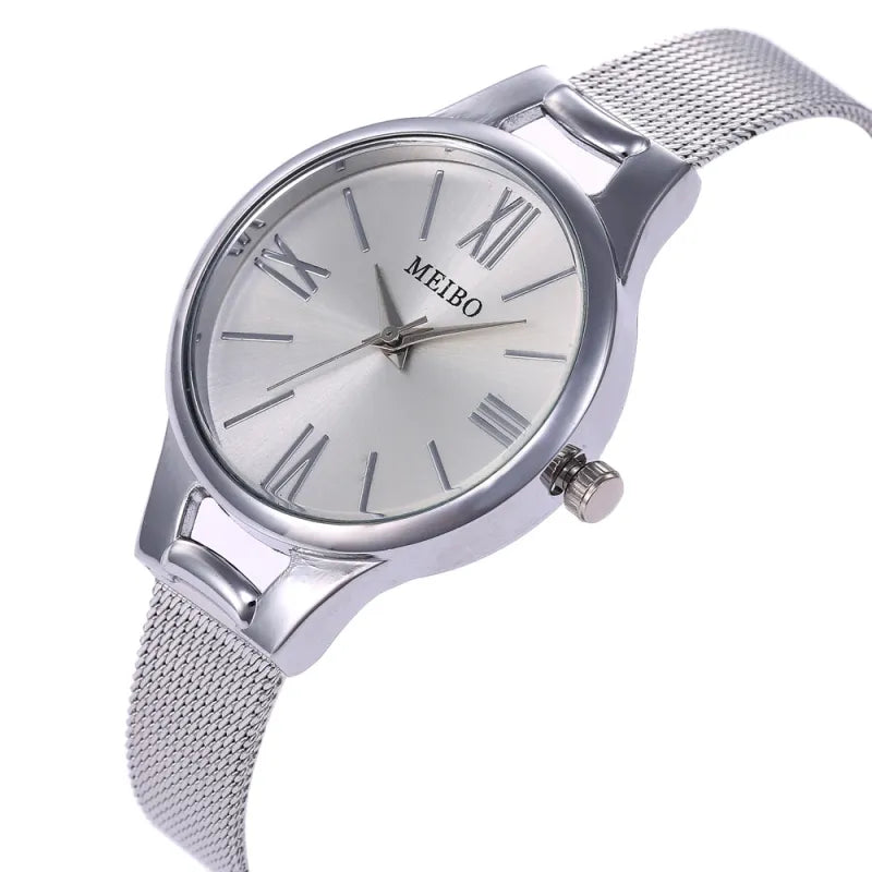 Women’s Rose Gold Mesh Strap Quartz Watch