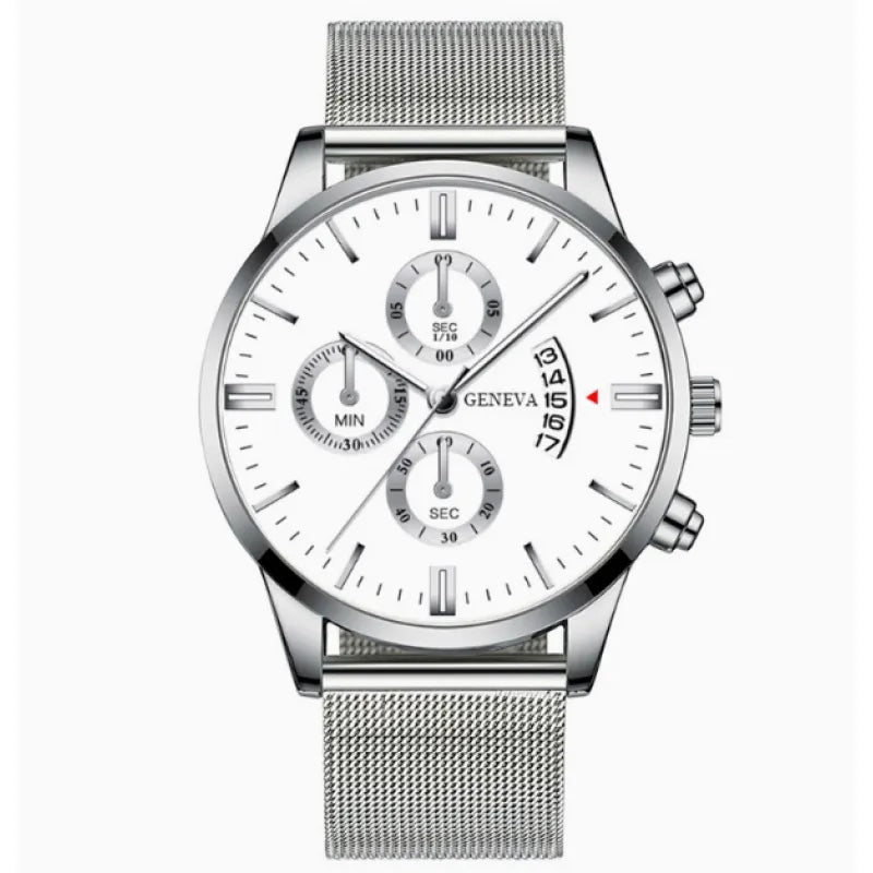 Marcus | Luxury Timepiece – Business Quartz Watch with Mesh Strap