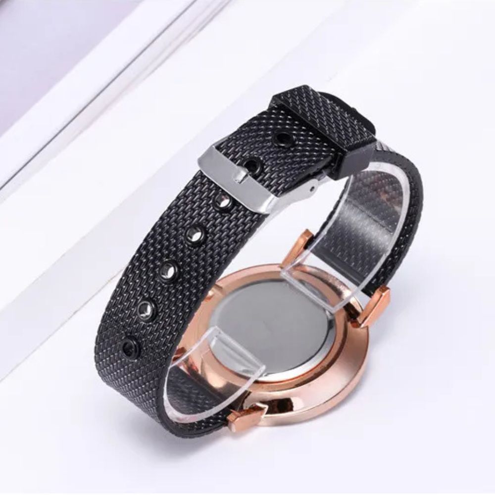 Creative Quartz Watches Couple Watches Digital Mesh Band