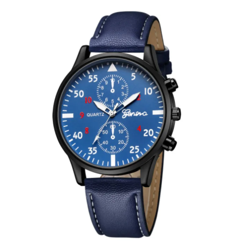 Victor | Men’s Analog Quartz Watch – Retro Design Leather Strap