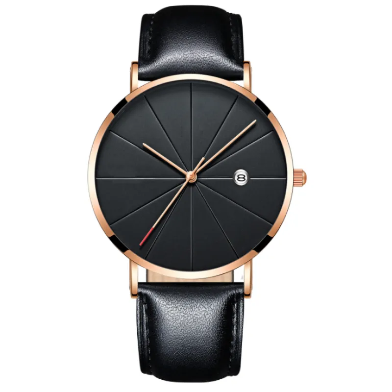 Men’s Modern Quartz Watch – Clean Design, Calendar & Water-Resistant