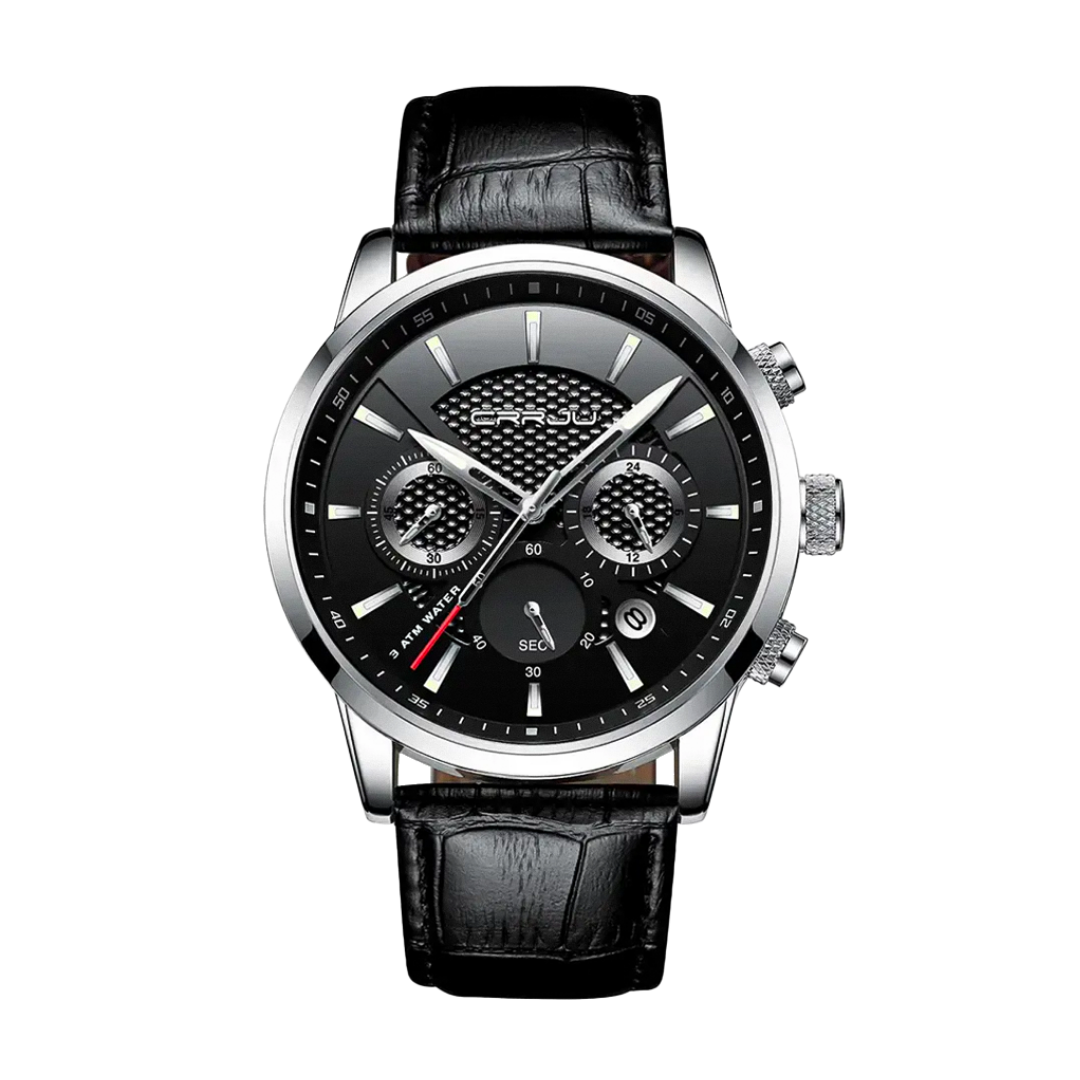 Rowan | Trendy Army-Inspired Leather Timepiece Watch | 42mm