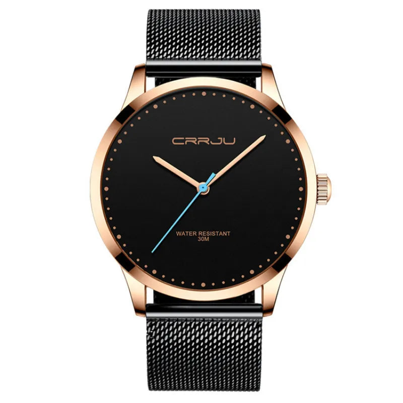 Damian | Men’s Modern Watch – Elegant Stainless Steel Mesh Band