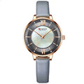 Elegant Women’s Quartz Watch with Leather Strap