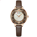 Elegant Women’s Quartz Watch with Leather Strap