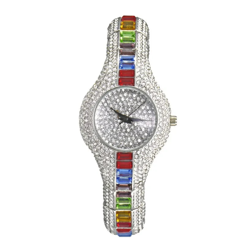 High-End Women’s Crystal & Gemstone Watch