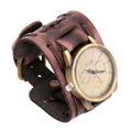 Vintage Punk Leather Wristwatch for Men