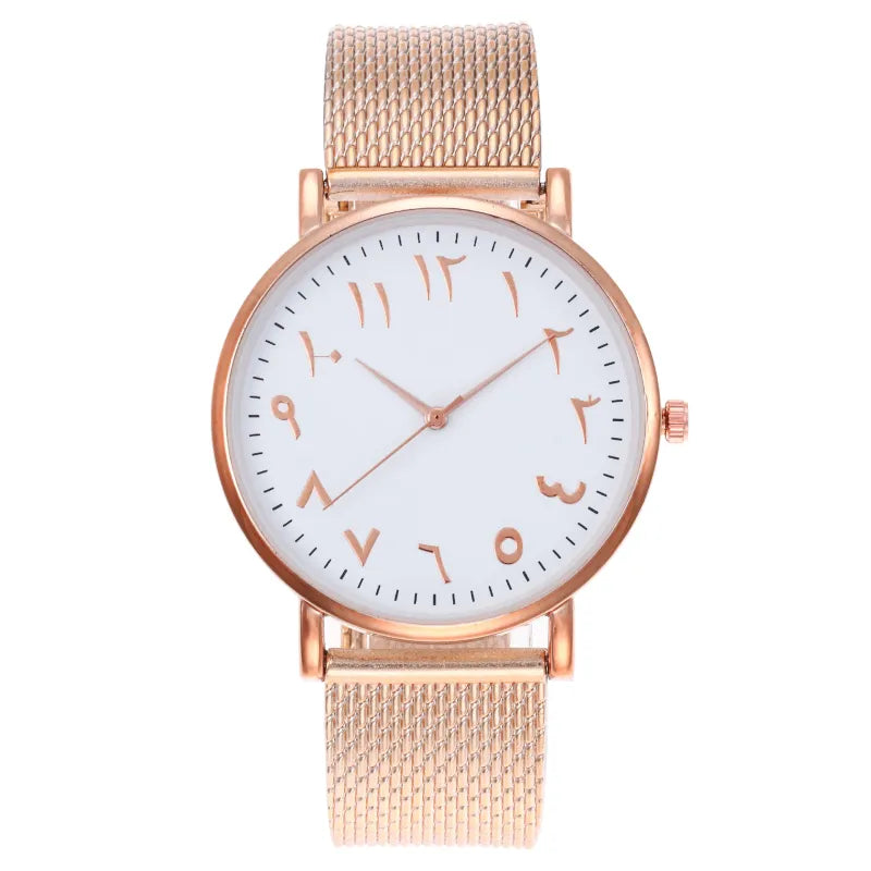 Creative Quartz Watches Couple Watches Digital Mesh Band