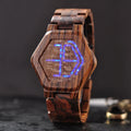 Men’s Night Vision Wooden LED Watch