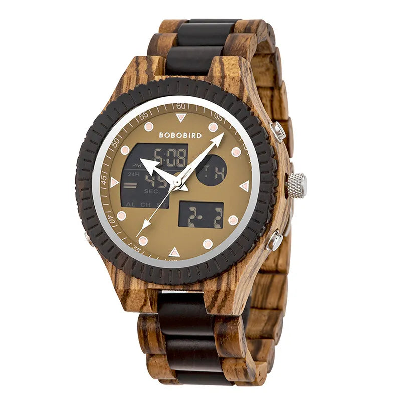 Roman | Luxury Wooden Watch – Stylish Casual Timepiece with Unique Grain