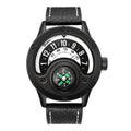 Men’s Sport Watch – Quartz, Leather Strap & Compass