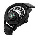 Men’s Sport Watch – Quartz, Leather Strap & Compass