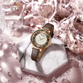 Elegant Women’s Quartz Watch with Leather Strap