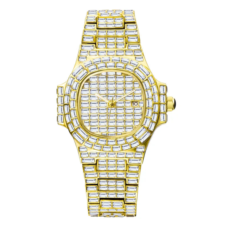 Men’s Full Drill Square Calendar Watch