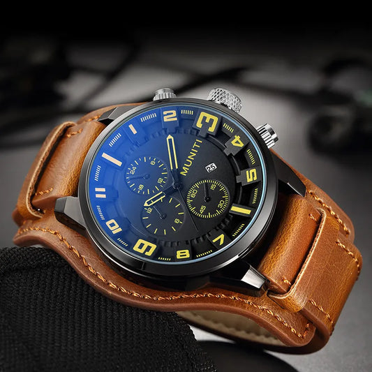 Regalis | Classic Men’s Quartz Watch – Business Style, Leather Band