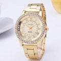 Elite Diamond-Studded Steel Sports Watch