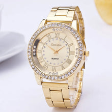 Elite Diamond-Studded Steel Sports Watch