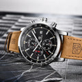 Casual Leather Strap Quartz Watch – Men