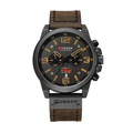 Isaac | Men's Retro Leather Wrist Watch