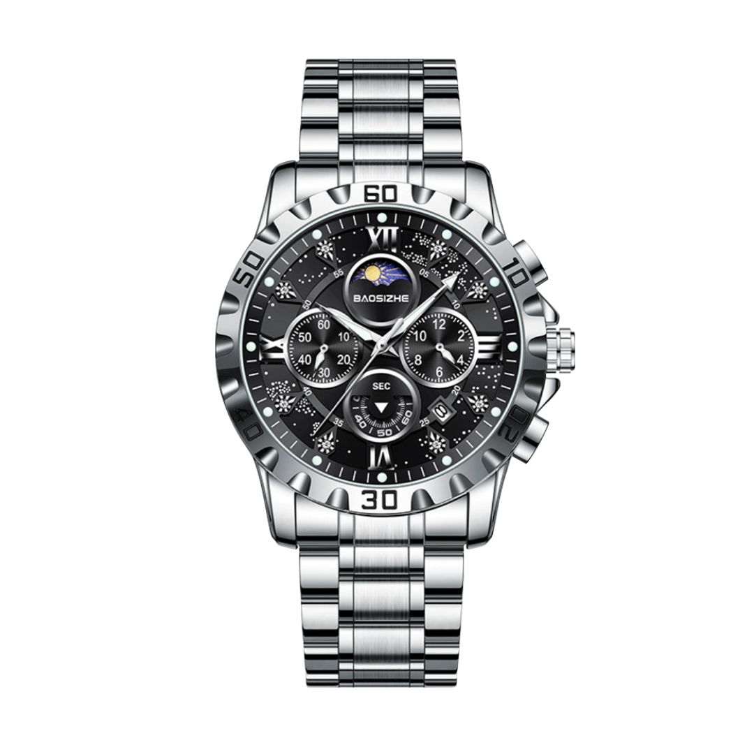 Rex | Opulent Chronograph Watch with Sleek Metal Band