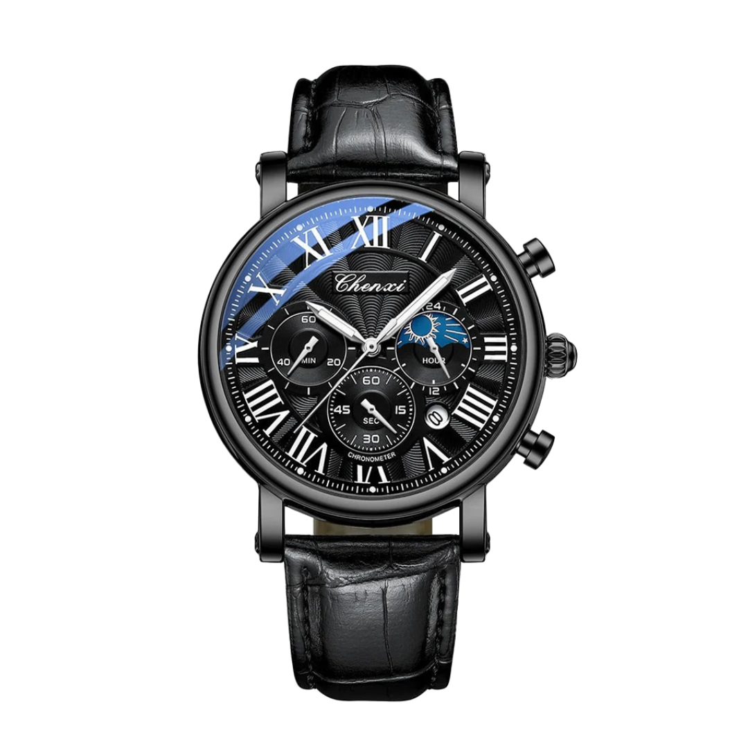 Gregory | Chrono Lunar Leather Watch