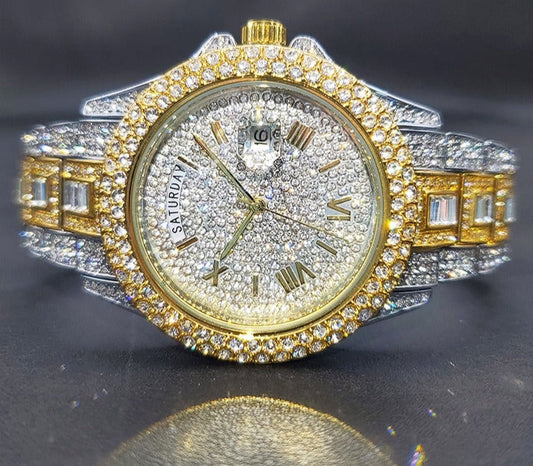 Alex | Men's casual watch with diamond effect