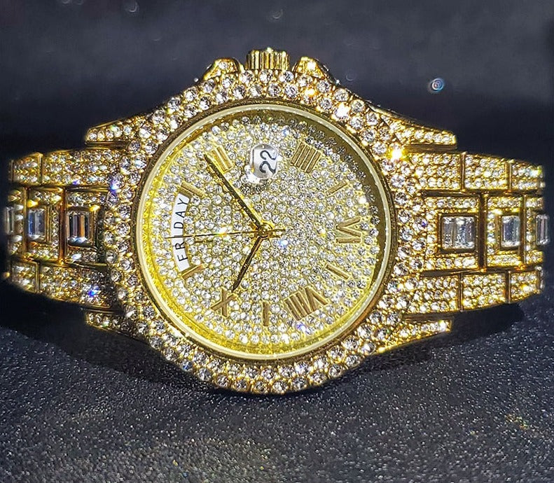 Alex | Men's casual watch with diamond effect