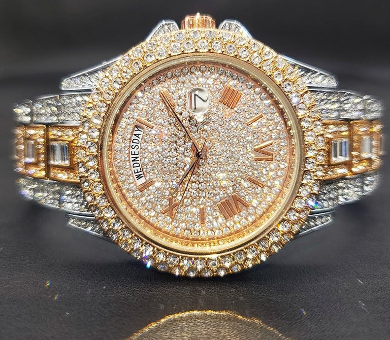 Alex | Men's casual watch with diamond effect