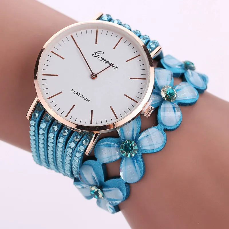 Geneva Women’s Flower Quartz Watch