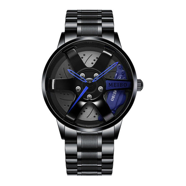Men’s Sport Luxury Watch | Wheel-Inspired Dial & Elegant Metal Design
