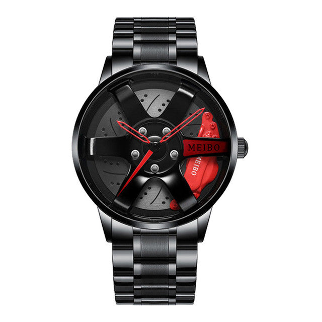 Men’s Sport Luxury Watch | Wheel-Inspired Dial & Elegant Metal Design