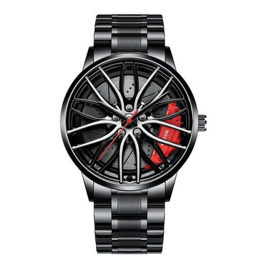Men’s Sport Luxury Watch | Wheel-Inspired Dial & Elegant Metal Design