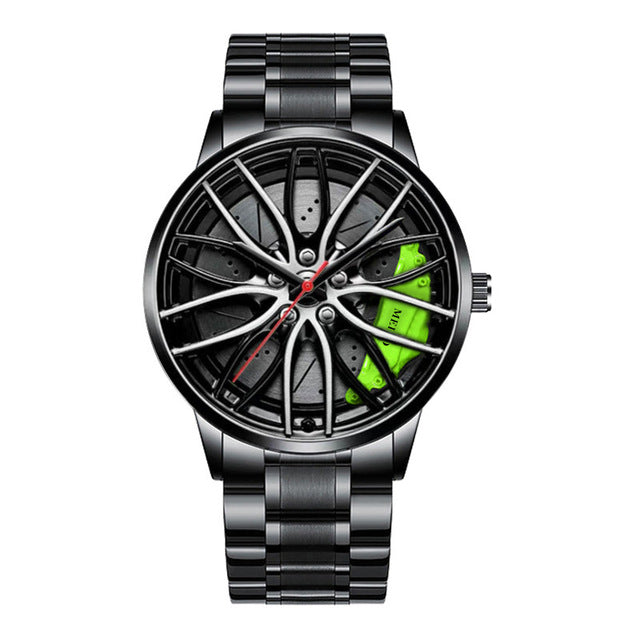 Men’s Sport Luxury Watch | Wheel-Inspired Dial & Elegant Metal Design