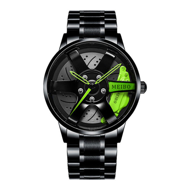 Men’s Sport Luxury Watch | Wheel-Inspired Dial & Elegant Metal Design