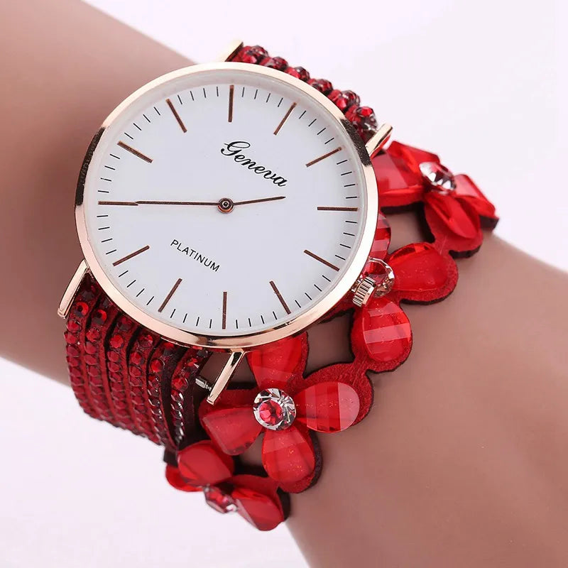 Geneva Women’s Flower Quartz Watch