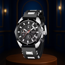Dean | Men's Silicone Strap Sports Chronograph Quartz Watch | 35mm