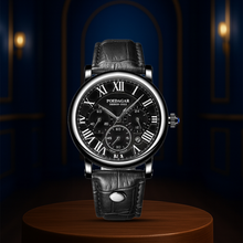 Lucas | Timed Precision Leather Chronograph Watch