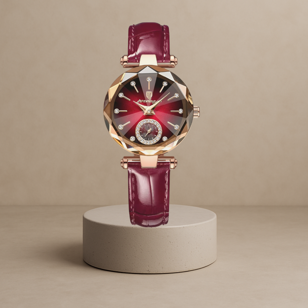 Diora | Women's luxury stainless steel watch with diamond inlays