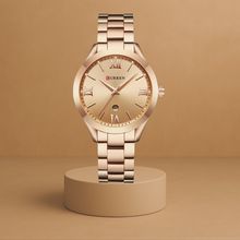 Ella women's stainless steel watch with rose gold Roman numerals