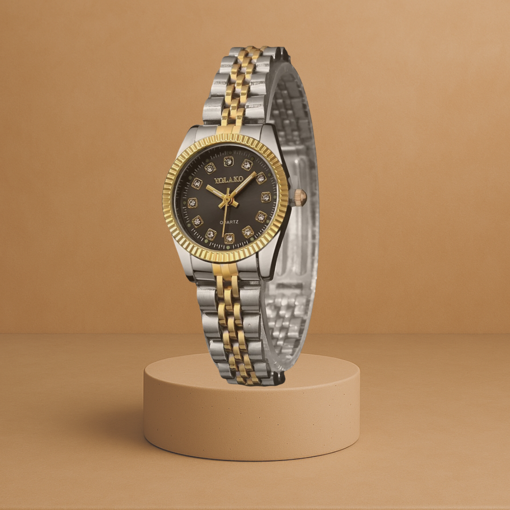 Fay - Elegant round gold wristwatch - Your stylish and practical must-have!