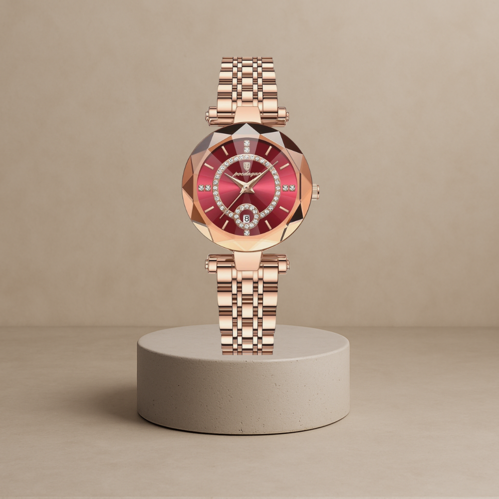 Diamond quartz watch for women