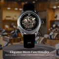 Felipe | Bold Men’s Skeleton Leather Watch