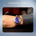 Gavin | Opulent Glass Leather Watch | 45mm