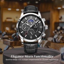Ruben | Modern Moon Phase Leather Watch