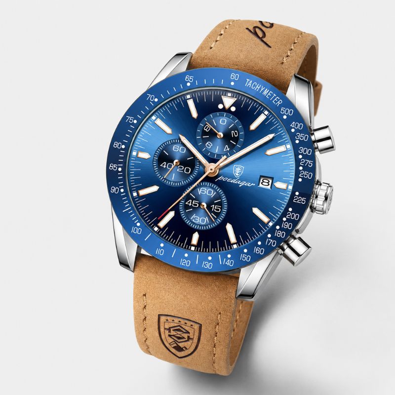 David | Stylish Men’s Chronograph with Versatile Strap Options | 44mm