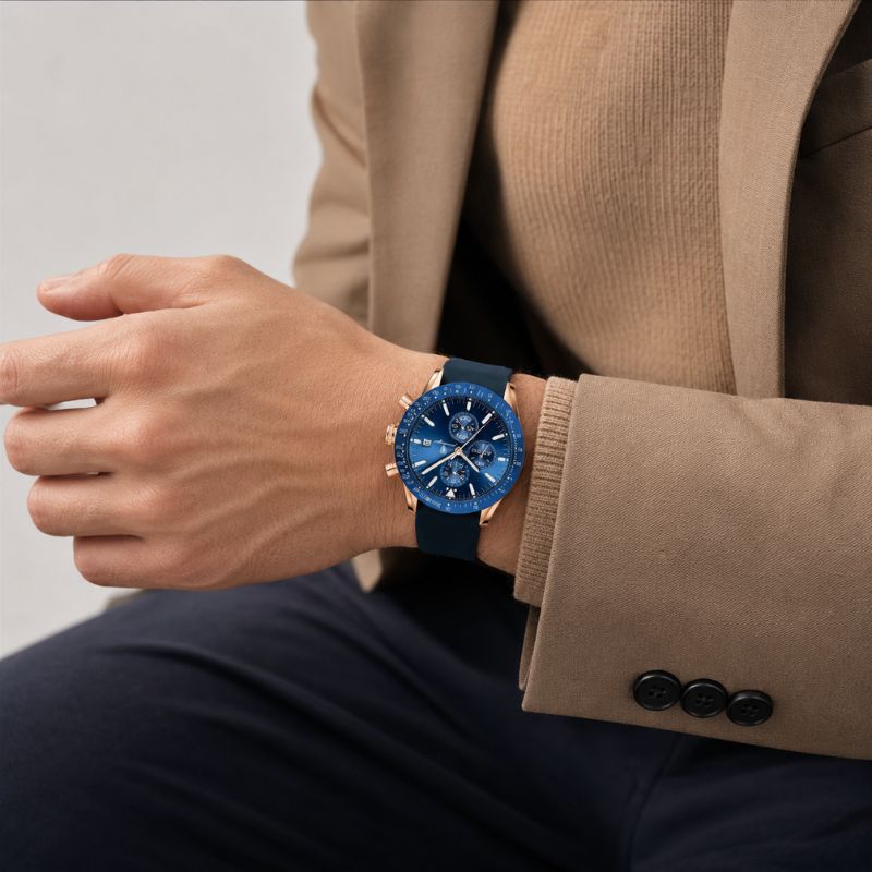 David | Stylish Men’s Chronograph with Versatile Strap Options | 44mm