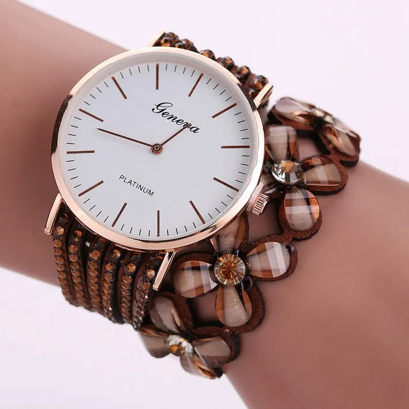 Geneva Women’s Flower Quartz Watch