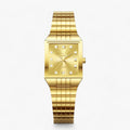 Elegant square gold clock