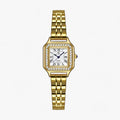 Women's bracelet watch with elegant square design with sparkling rhinestones