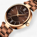 Elegant women's stainless steel quartz watch and minimalist dial